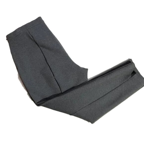 Halogen Ponte Knit Ankle Pants Back Seam Gray Skinny Ankle Slit Size 1X - Picture 3 of 12